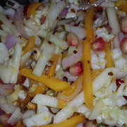 Салат из хурмы с яблоками