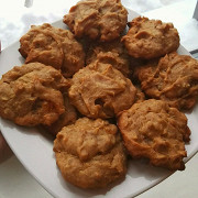 Печенье с хурмой и грецкими орехами