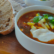 Мясная солянка с картофелем