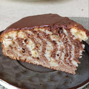 Пирог «Зебра» с шоколадом