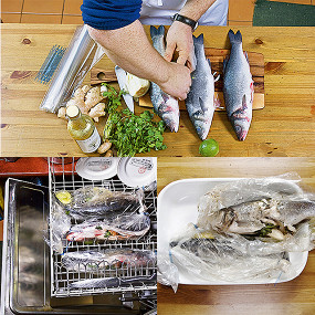 Как приготовить рыбу в посудомойке