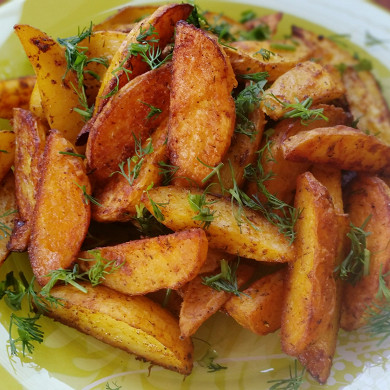 Картофель Айдахо с паприкой и чесноком в духовке, рецепт с фото