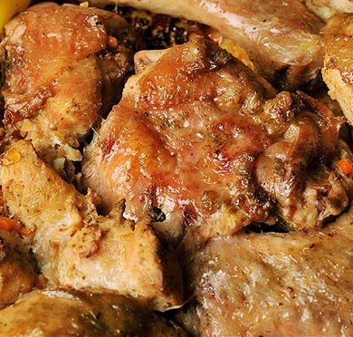 Первое блюдо: «гармошка» из куриных грудок