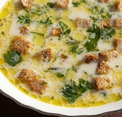 Сырный суп с грибами - рецепт