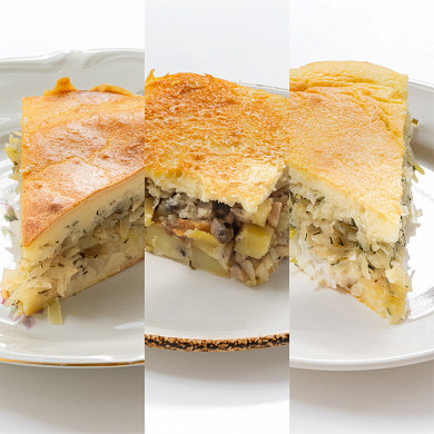 Пирог с капустой на кефире, пошаговый рецепт с фото