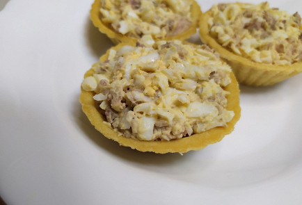 Фото шага рецепта Начинка для тарталеток с печенью трески 190885 шаг 9  