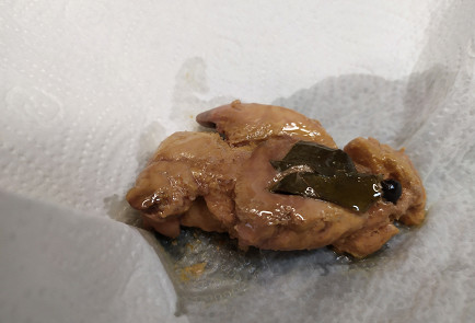 Фото шага рецепта Начинка для тарталеток с печенью трески 190885 шаг 3  