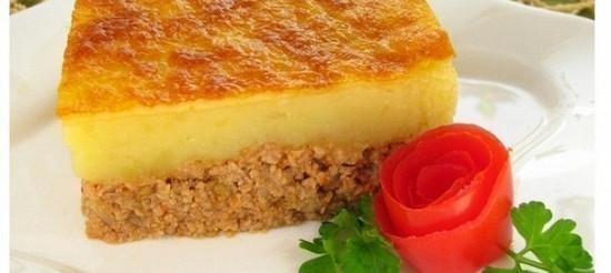 Запеканка с ливером и картофелем в духовке с фото