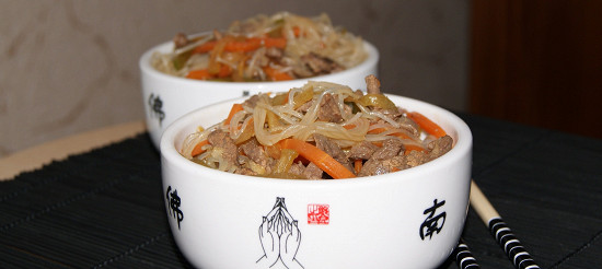 Фунчоза с говядиной рецепт – Китайская кухня: Основные блюда. «Еда»