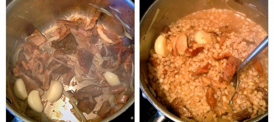 Ризотто из перловой крупы с белыми грибами рецепт – Итальянская кухня ...