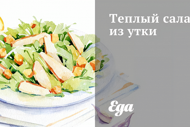 Теплый салат из утки
