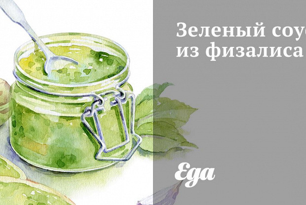 Зеленый соус из физалиса