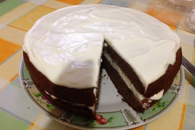 Шоколадно-гречневый торт с зефиром