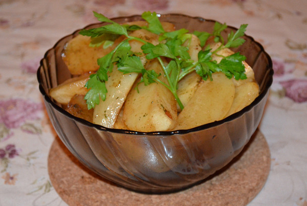 Картофель, запеченный в гусином жире