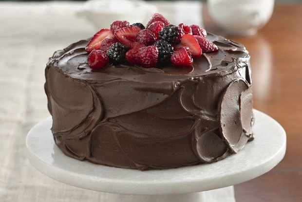 Мраморный шоколадный пирог