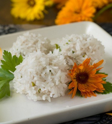 Рис с кинзой и лаймом