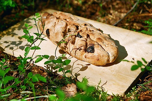 Пшенично-ржаной хлеб с изюмом и тмином