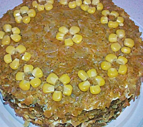 Торт из печени с рисом