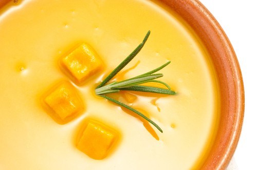 Тыквенный суп с пореем и розмарином