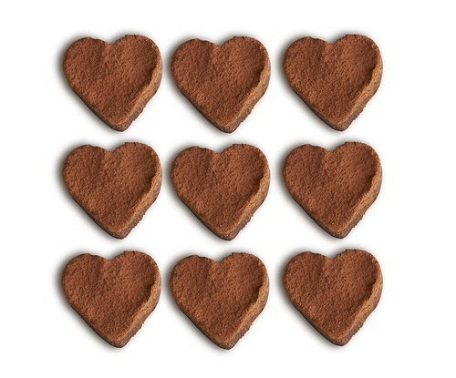 Шоколадные бисквитные сердца