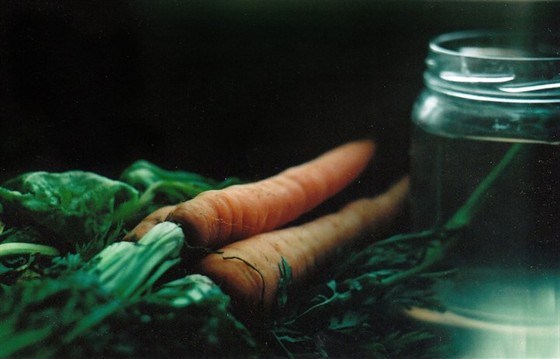 Морковный суп с крутонами