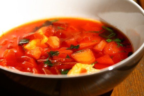 Суп из желтой свеклы и моркови