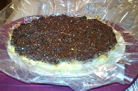 Чизкейк с плавленым сливочным сыром и шоколадной пастой с кешью и фундуком