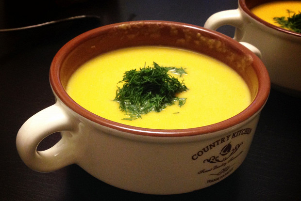 Суп из мидий и тыквы