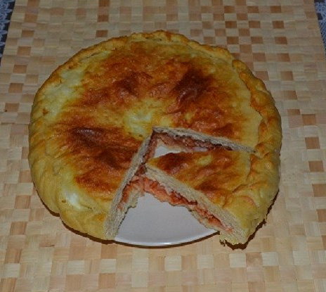 Пирог с капустой из картофельного дрожжевого теста