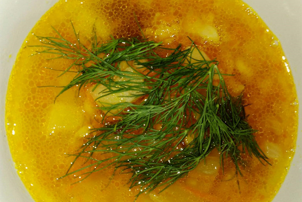 Гороховый суп с зеленью