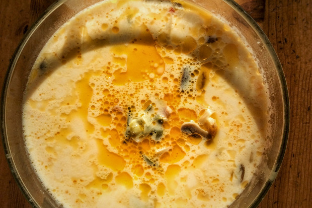 Сырный суп с грудинкой