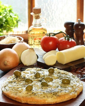 Пицца с сырным кремом