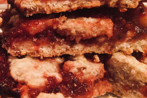 Клюквенное печенье (Cranberry crumble bars)