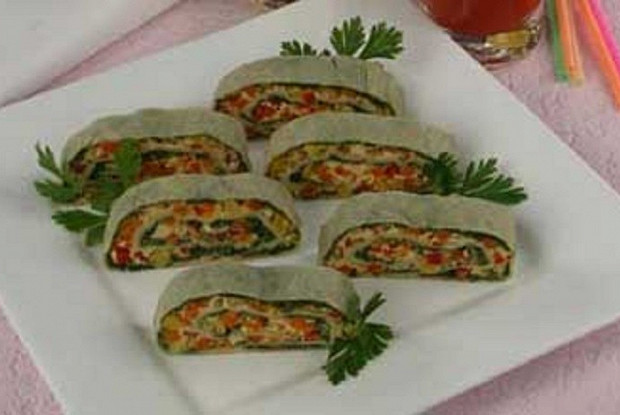 Рулет с овощами