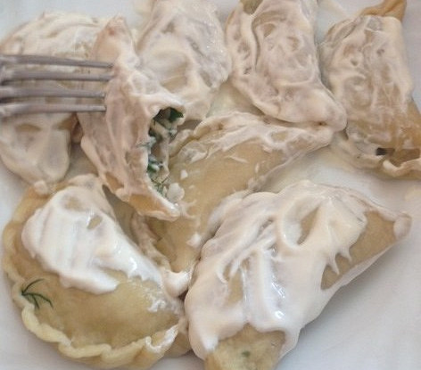 Равиолли с сыром и зеленью
