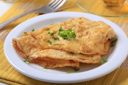 Омлет с молоком и мукой