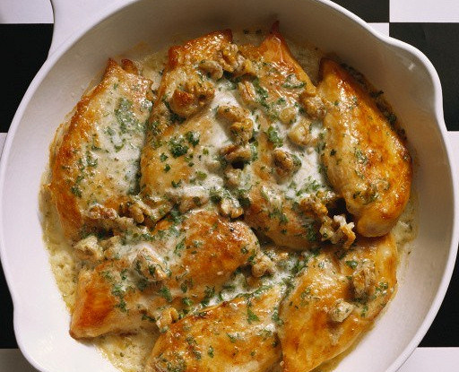 Грудки куриные с шампиньонами по-французски