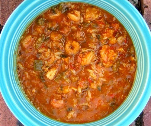 Курица с рисом и овощами по-креольски
