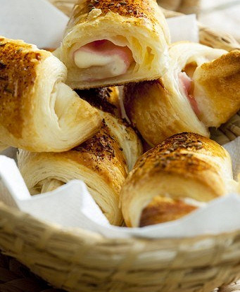Рогалики с ветчиной