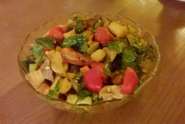 Салат с индейкой и грибами