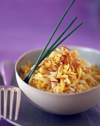 Рис с морковью, лимоном и мятой