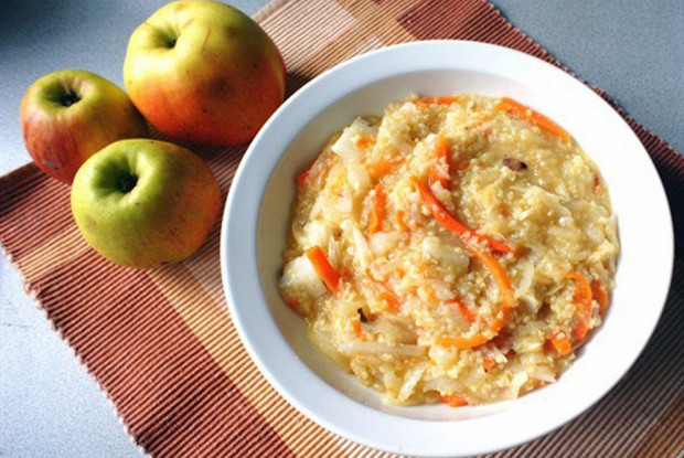Постный кулеш с квашеной капустой
