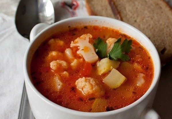 Овощной суп с кабачками