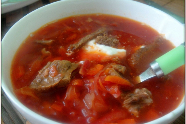 Борщ с квашеной капустой
