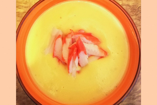 Тыквенный крем-суп с мясом краба