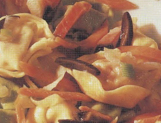 Грибные тортеллини с пармским окороком