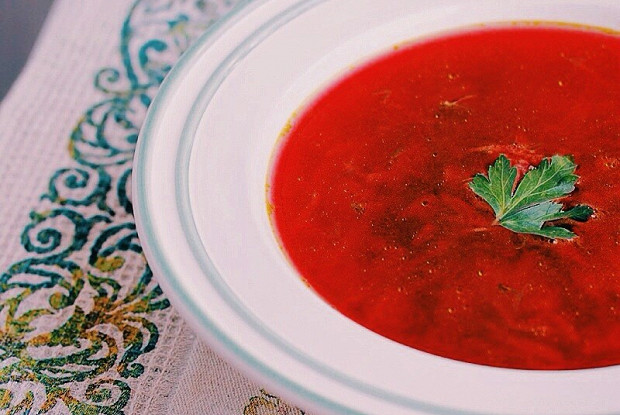 Вегетарианский борщ с капустой