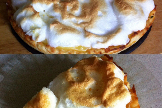 Лимонный пирог с безе