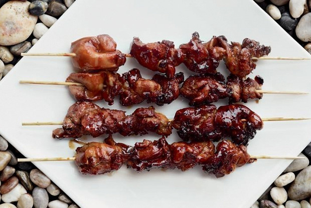 Шашлычки якитори из цесарки