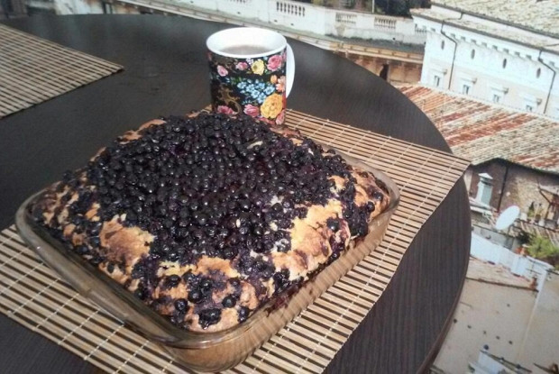 Черничный пирог без масла